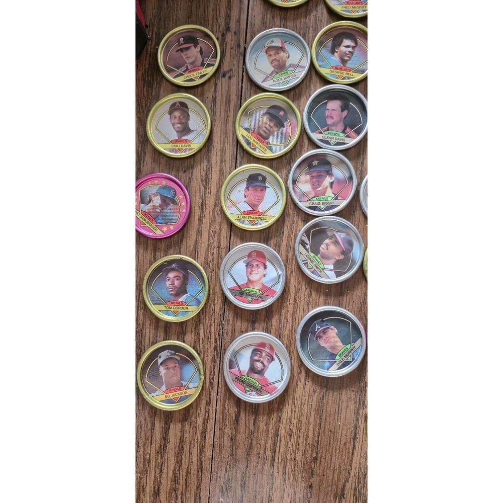 Vintage MLB Baseball Milk Caps / Pogs Lot of 52 – Topps 1989 Stars - Picture 2 of 8